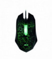 GAMING MOUSE CON SENSOR OPTICO DE LUZ LED, 1000 DPI - BLACK