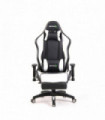 SILLA GAMER RECLINABLE Y APOYA PIES ESTILO BUTACA. WHITE