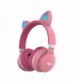 AUDIFONO HEADBAND BLUETOOTH CON LUZ LED PINK