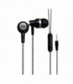 AUDIFONO ULTRALIGERO CABLE TEXTIL CON MANOS LIBRES. BLACK