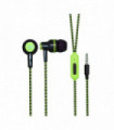 AUDIFONO ULTRALIGERO CABLE TEXTIL CON MANOS LIBRES. GREEN