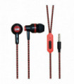 AUDIFONO ULTRALIGERO CABLE TEXTIL CON MANOS LIBRES. RED