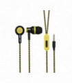 AUDIFONO ULTRALIGERO CABLE TEXTIL CON MANOS LIBRES. YELLOW