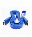 CABLE  1.8 METROS HDMI A HDMI VERSION 1.4 CABLE FLAT BOLSA, COLOR AZUL