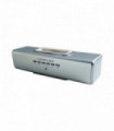 MINI PARLANTE POWER DOCK USB/ TF /MP3/ENTRADA  AUDIO  Y CONTROL REMOTO CON RADIO FM. SILVER