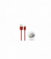 CABLE LIGHTNING USB IPHONE 5 / 6 IPAD . RED