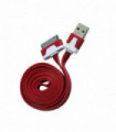 CABLE FLAT USB 2.0 IPOD,IPHONE Y IPAD DE APPLE 2G 3GS 4GS, COLOR RED