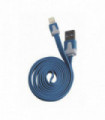 CABLE PLANO  PARA IPHONE 5. BLUE