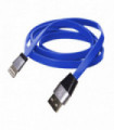 CABLE DE IPHONE 5 PUNTA METALICA COLOR AZUL