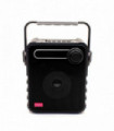 RADIO PORTÁTIL BT CON PANTALLA LED/USB/SD/FM/BATERIA RECARGABLE. BLACK