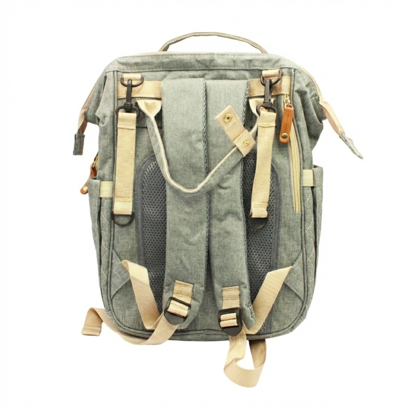 Mochila Pañalera Maternal Premium (Gris Melange / Jaspeado) — vista 2