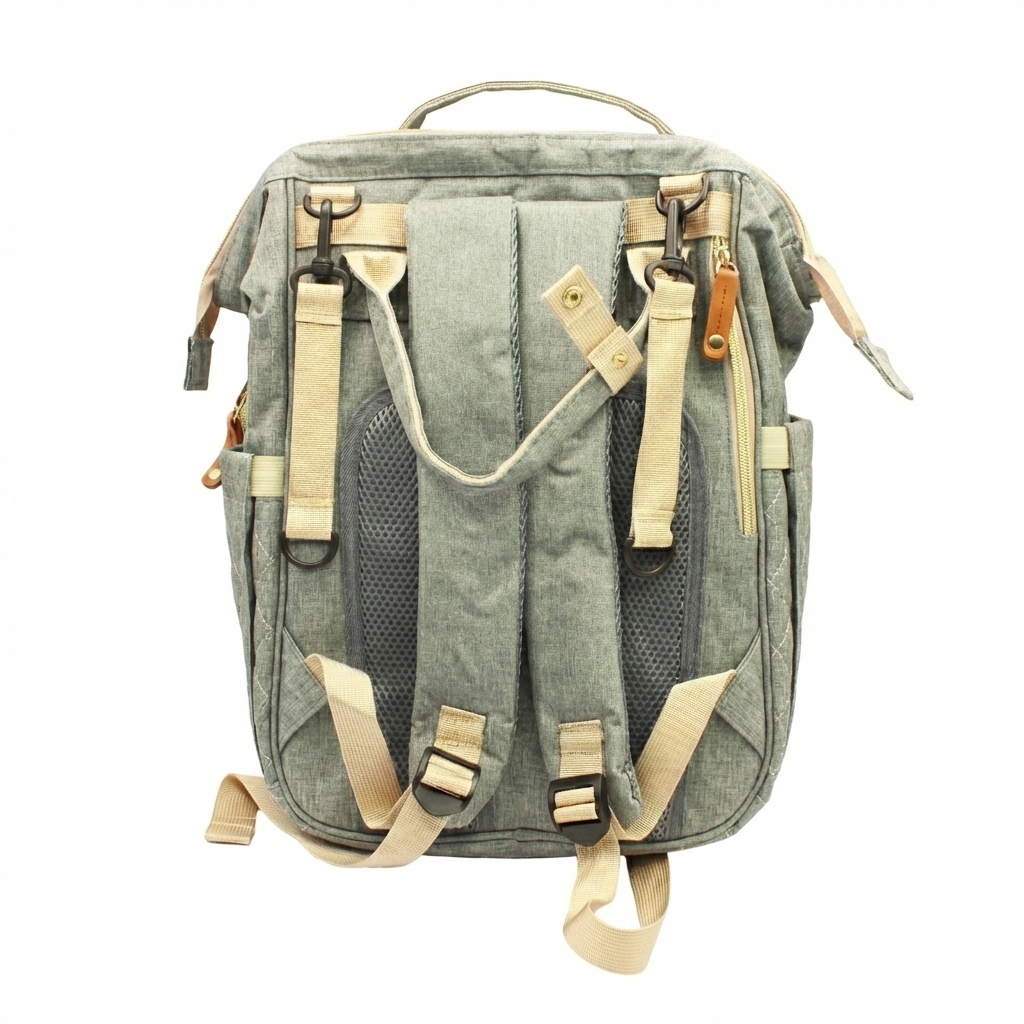 Mochila Pañalera Maternal Premium (Gris Melange / Jaspeado) Mochila Pañalera Maternal Premium (Gris Melange / Jaspeado) - Imagen 2
