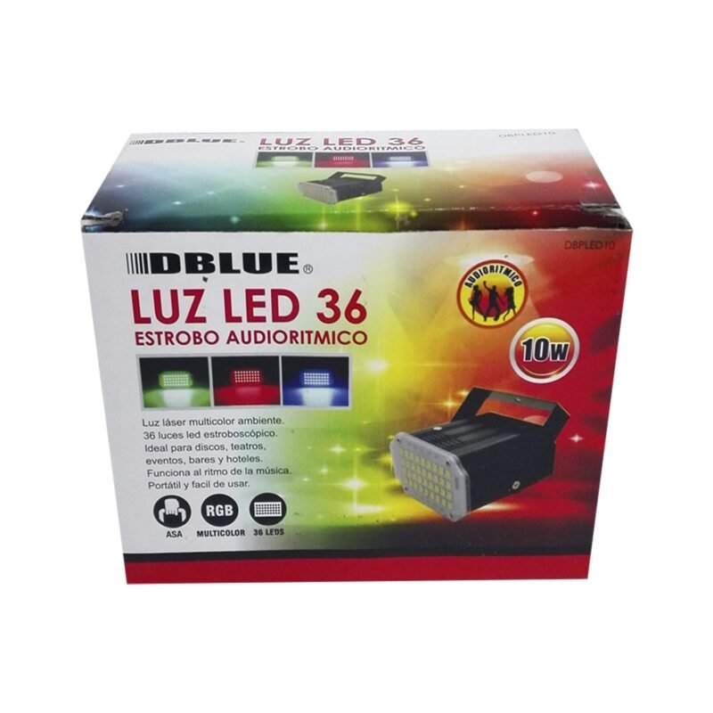 luz led 36 estrobo audioritmico — vista 2