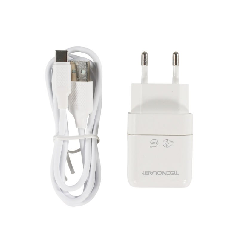 Cargador de Pared Tecnolab 12W con Cable USB a Tipo C — vista 2