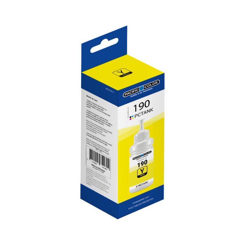 Botella de Tinta Pacific Color GI-190 / 190 para Canon MegaTank Amarilla