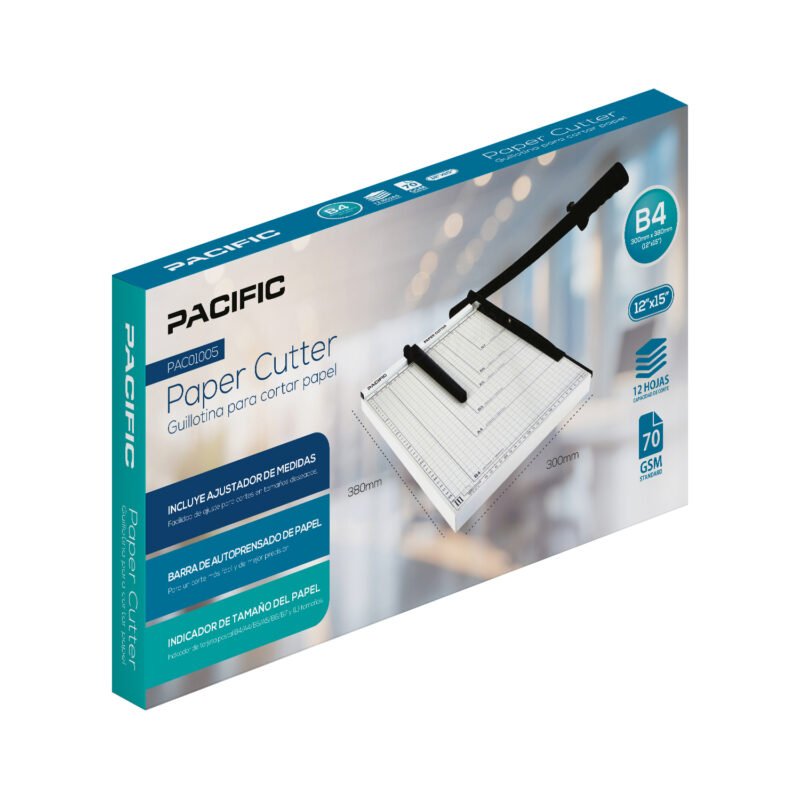guillotina pacific a3, 12'' x 15'' corta 12 hojas