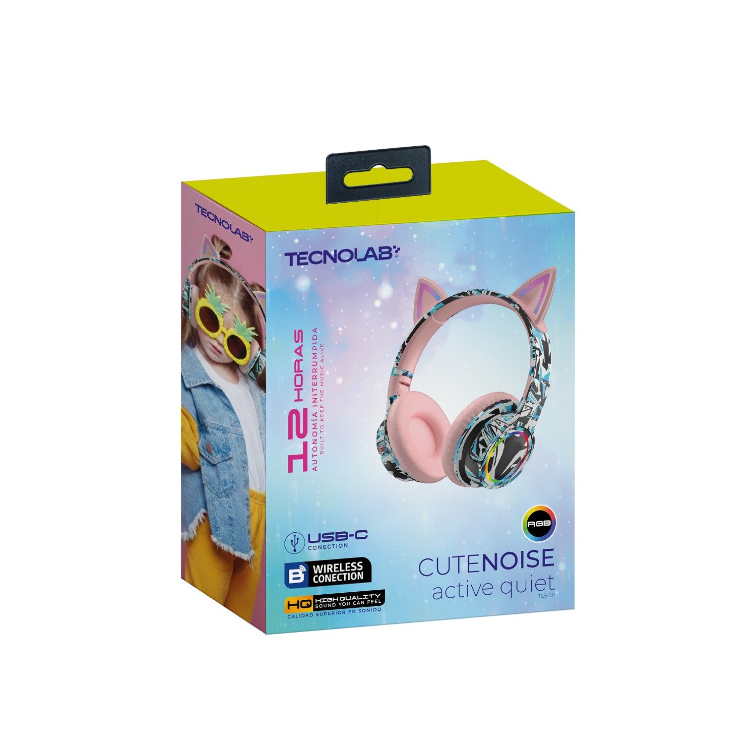 Audífonos Inalámbricos Orejas de Gato Tecnolab (TL641P) Audífonos Inalámbricos Orejas de Gato Tecnolab (TL641P)