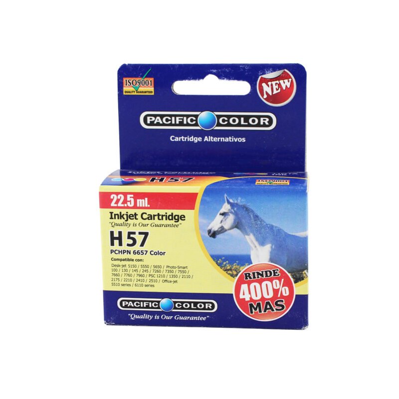 cartucho tinta pacific color compatible hp6657 c alt.rend 23 ml