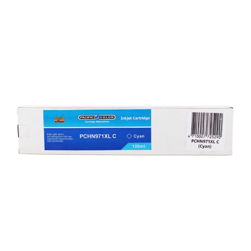 cartucho tinta pacific color compatible hp officejet pro x551dw/x451dw/x476dw/x576dw/x451dn/x476dn cyan
