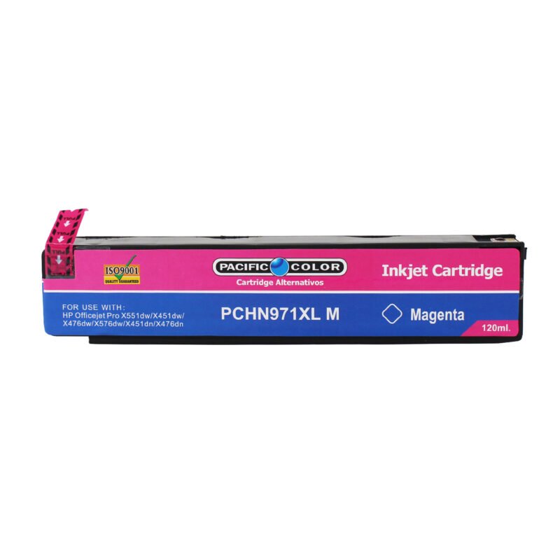 cartucho tinta pacific color compatible hp officejet pro x551dw/x451dw/x476dw/x576dw/x451dn/x476dn magenta