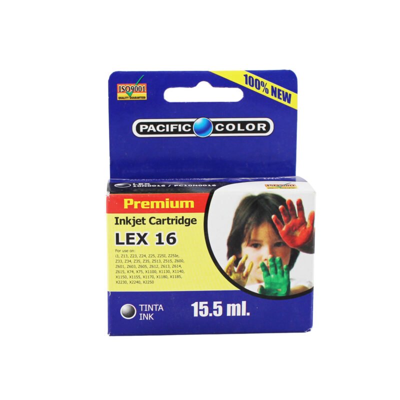 cartucho tinta pacific color compatible lexmark 16 15,5ml black