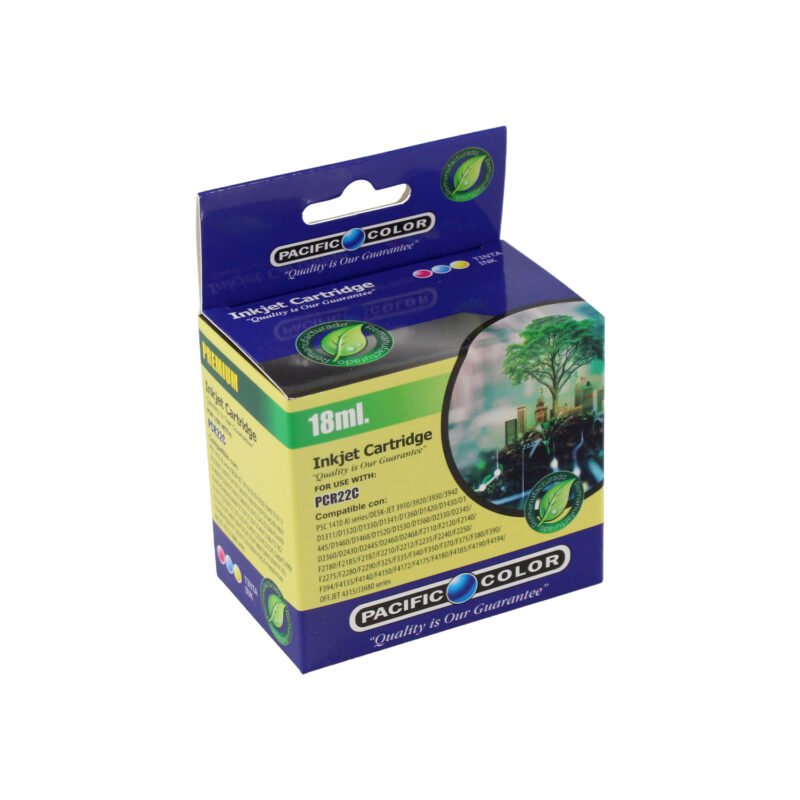cartucho tinta reman pacific color compatible hp 22 cl alto rend 22 ml color — vista 2