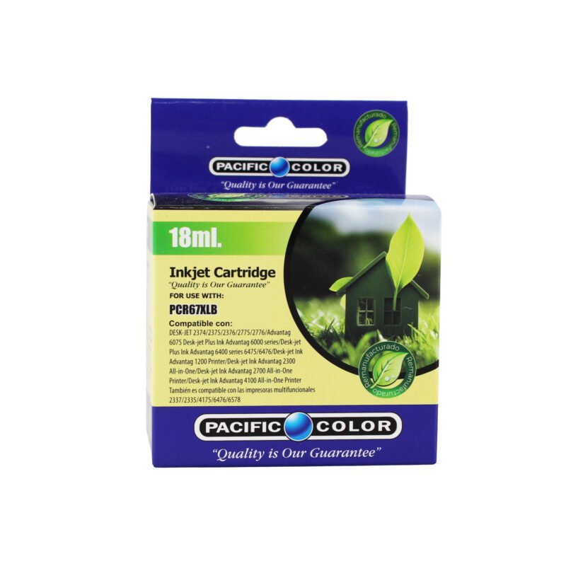 cartucho tinta pacific color reman eco 67 black