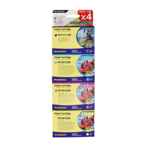 pack cartucho tinta 4 colores pacific color epson 117/732n/733n/734n. 15ml
