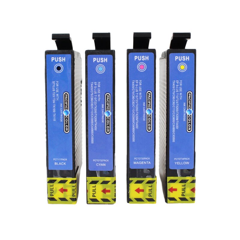 pack cartucho tinta 4 colores pacific color epson 117/732n/733n/734n. 15ml — vista 2
