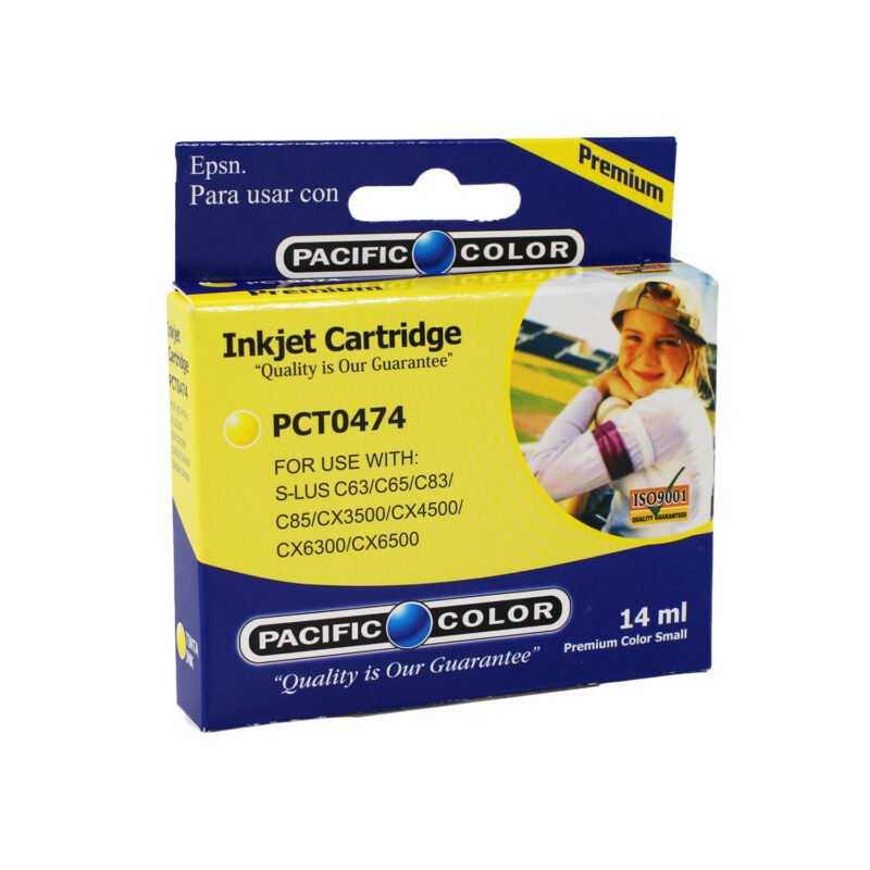 cartucho tinta pacific color compatible epson to 474 yellow 14ml