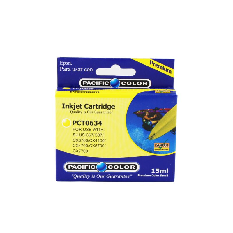 cartucho tinta pacific color compatible epson to 634 yellow 15ml