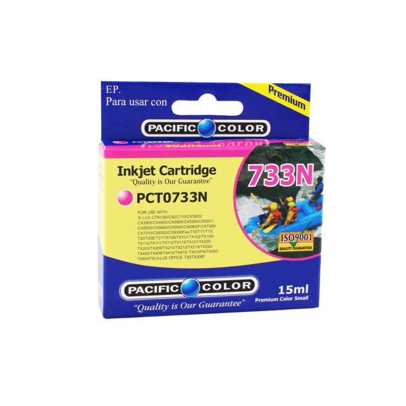 cartucho tinta pacific color compatible epson to733 mageta 15ml — vista 2