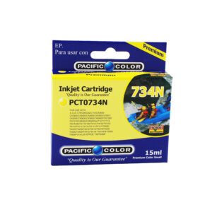 cartucho tinta pacific color compatible epson to 734 yellow 15ml