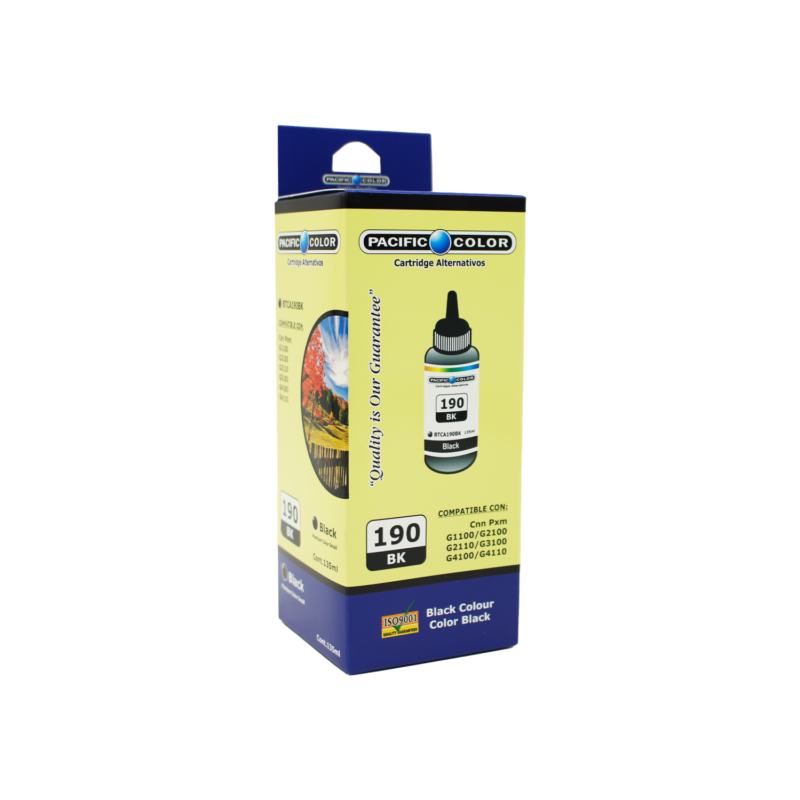 botella tinta pacific color compatible canon p/g1100/g2100/g3100 black