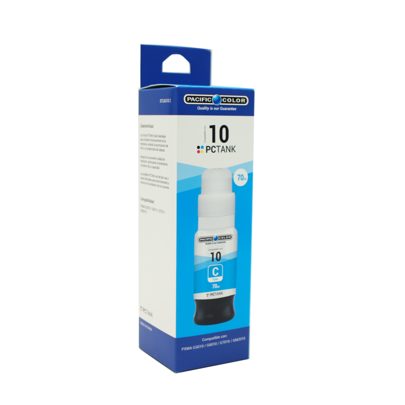 botella tinta compatible canon gi 10c cyan — vista 2
