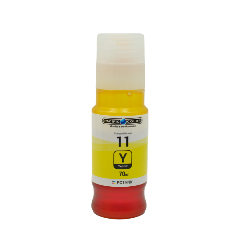 botella tinta compatible canon gi 11y yellow — vista 2