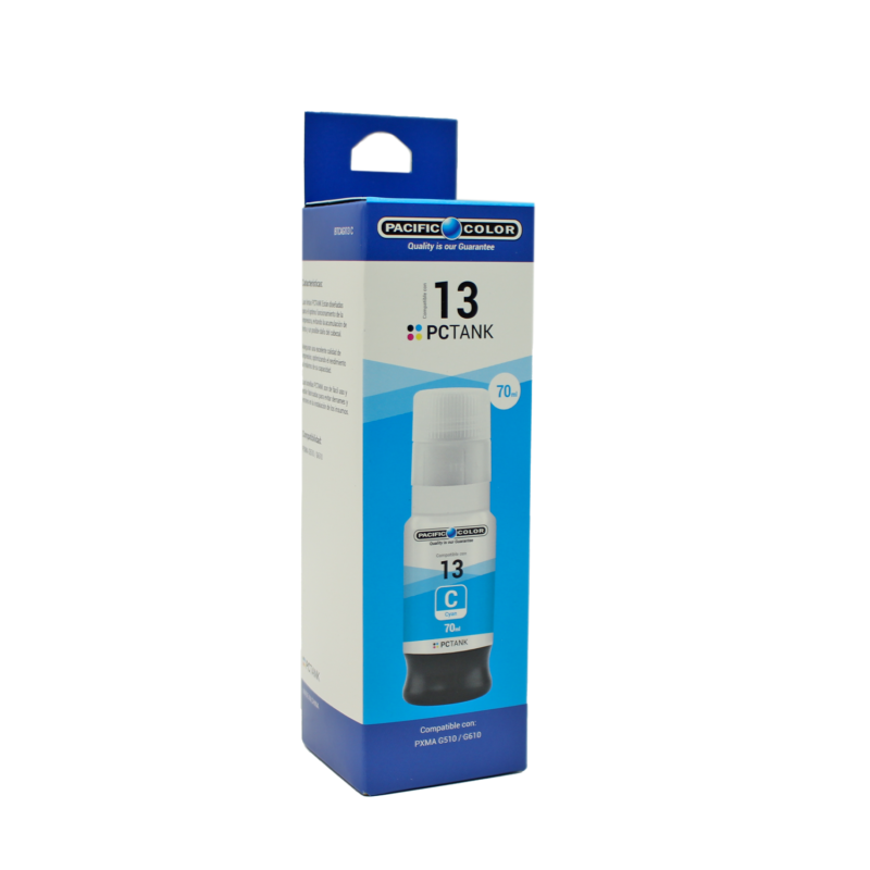 botella tinta compatible canon gi 13c cyan