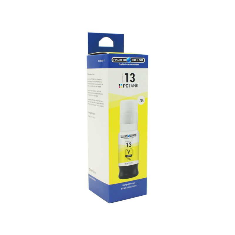 botella tinta compatible canon gi 13y yellow — vista 2