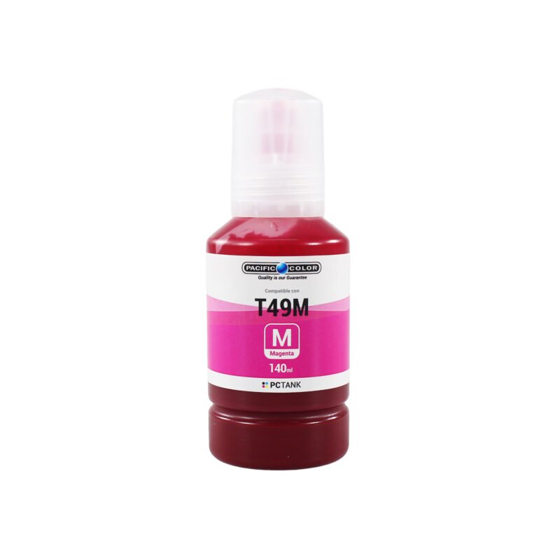 botella tinta pacific color compatible epson t49m magenta — vista 2