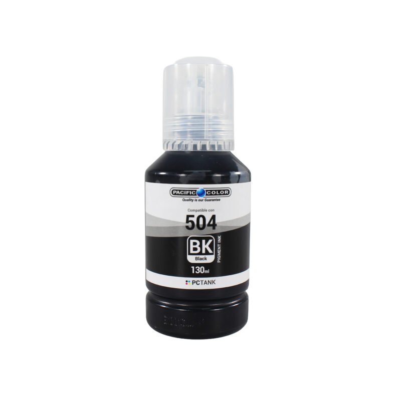 botella tinta pacific color compatible epson t504 pigmentada black — vista 2