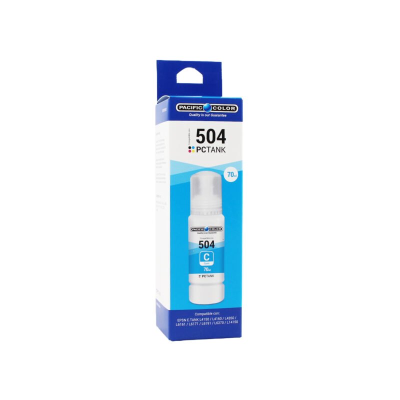 botella tinta compatible epson t504c cyan