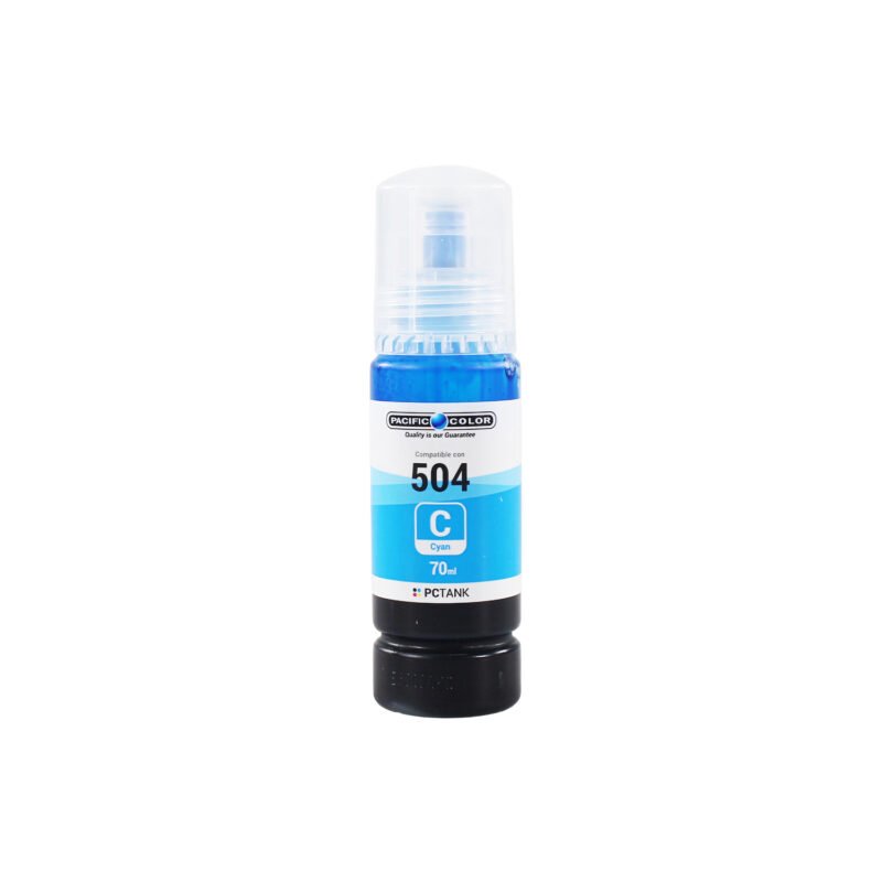 botella tinta compatible epson t504c cyan — vista 2