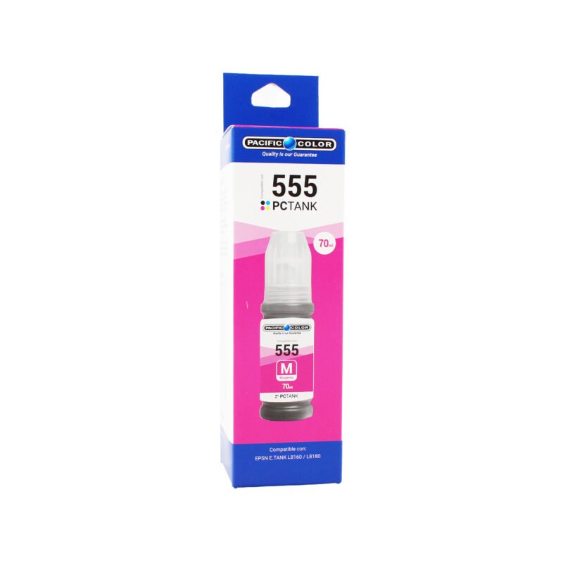botella tinta pacific color compatible epson t555 magenta