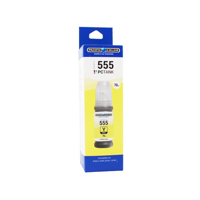 botella tinta pacific color compatible epson t555 yellow