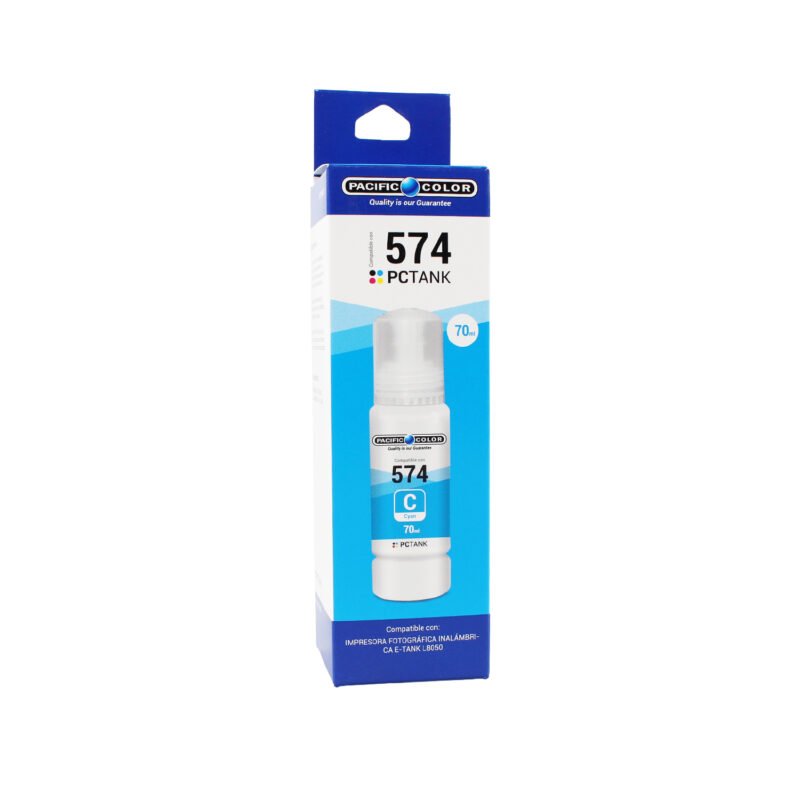 botella tinta compatible epson t574cyan cyan — vista 2