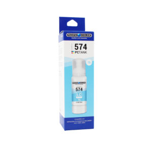 botella tinta compatible epson tt574lc lite cyan