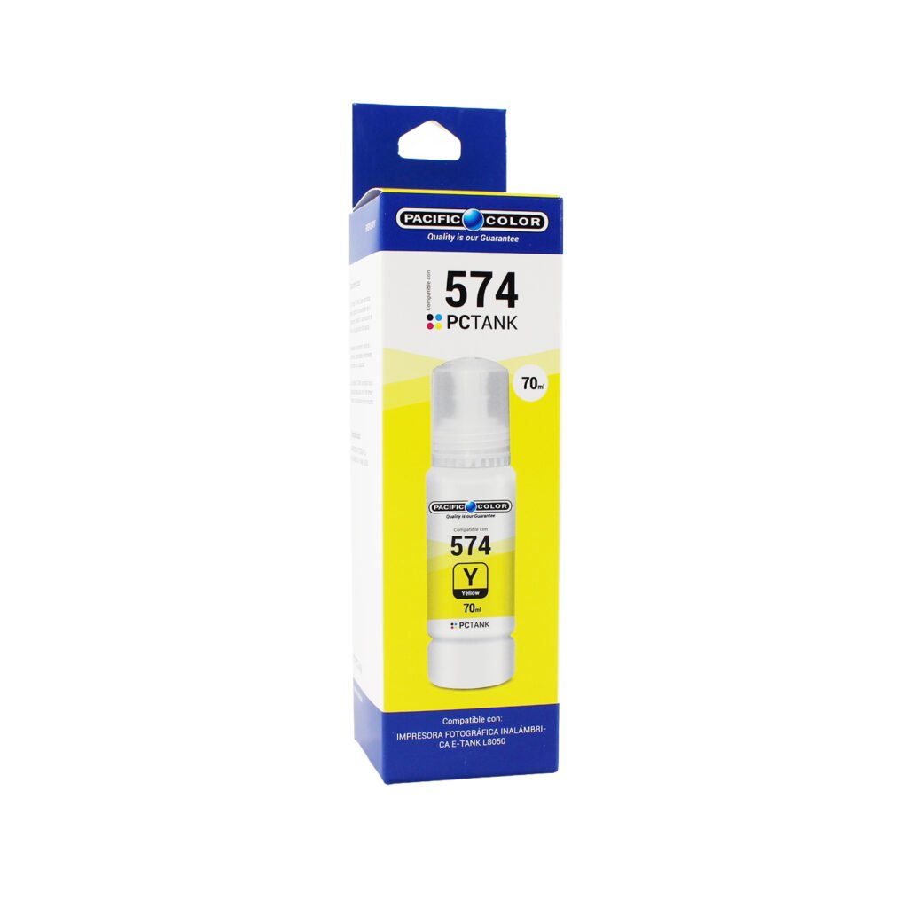 botella tinta compatible epson tt574y yellow
