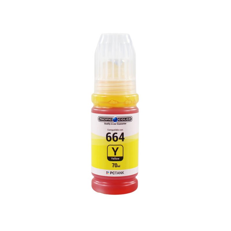 botella tinta compatible epson t664y yellow — vista 2