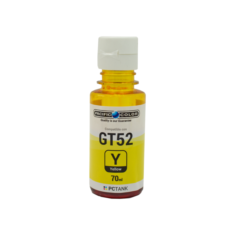botella tinta compatible gt52y yellow — vista 2