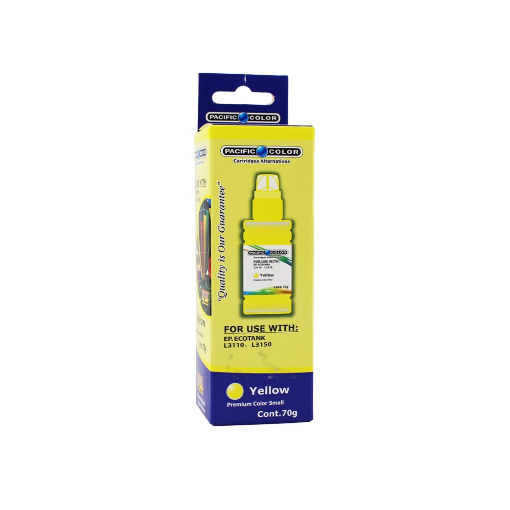 botella tinta pacific color compatible epson ecotank l3110 yellow
